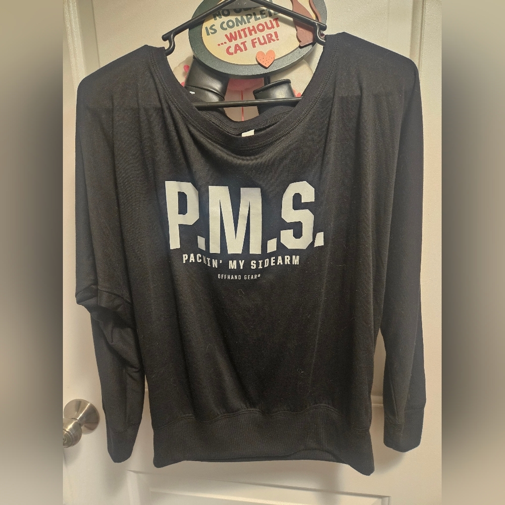 Off Hand Gear PMS Long Sleeve Cropped Slouchy Tee M 2A Patriot Training